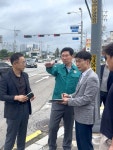 SNS로 전해진 용인 시민 목소리…이상일, 도로 침수 현장 검검