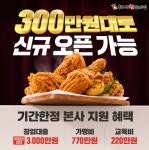 후라이드참잘하는집, 본사 지원·대출 활용 시 초기 자기자본 300만 원대 창업 가능
