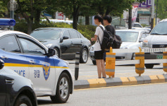 도로 무단횡단 아찔