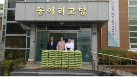 익산 동이리교당, 이웃돕기 백미 10kg 60포 기탁