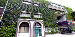 군산육아종합지원센터 벽면에 녹화와 쿨링포그 설치