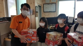 장수초교 학생회, 장수119안전센터 방문 위문품 전달