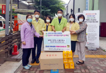 김제 가족사랑요양병원-효도리사회사업단 선별진료소 물품 전달