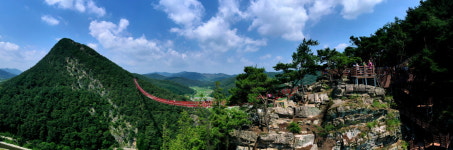 순창군 적성면 괴정리와 채계산 출렁다리