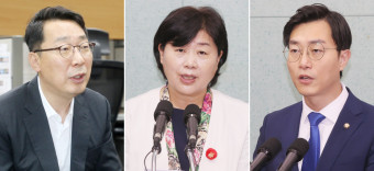 지지 호소하는 더불어민주당 최고위원 선거 출마자들