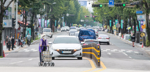 전주 남부시장 싸전다리 인근 노인 무단횡단 속출