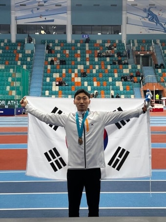 익산시청 육상부 유규민선수, 아시아실내육상선수권 동메달 쾌거
