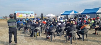 익산시 만경강 달리는 자전거