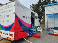 부안군자원봉사센터, 백산면 소외계층 이동빨래방 이불세탁서비스 시행
