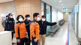 익산소방서장, 익산병원 대상 화재안전 현장행정 실시