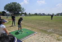 장수 산서초등학교, 잔디 운동장  파크 골프장  변신