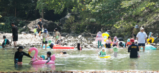 폭염과 고산자연휴양림 피서객들