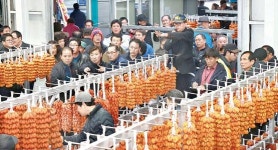 이상기후 피해 딛고 함양곶감 초매식