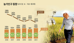 지난해 농가 인구 221만5000명…65세 이상 고령 비율 역대 최고