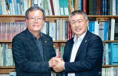이학구 한농연 회장-하원오 전농 의장 손 잡다