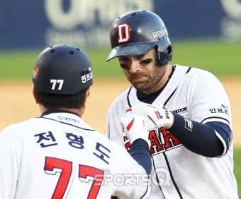 [포토Q] 에반스, '드디어 첫 득점이야' (한국시리즈 4차전)