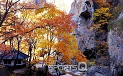 단풍 명소로 추천되는 경북 청송 주왕산 주방천계곡과 절골 주산지... 상의리주차장 부근에 토속맛집과 민박·모텔·펜션 등 숙소 몰려있어