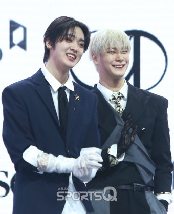 [포토Q] 문빈&산하 '훈훈 미소'