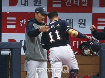 [포토Q] 두산 이승엽 감독 '로하스, 좋아!'