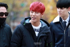 [S포토+] B.A.P 대현, 빨간머리 소년 (뮤직뱅크 출근길)