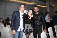 [S포토] 미카엘-낸시랭-럭키, 달달함 묻어나는 포즈로~  (메디믹스 브랜드 런칭)