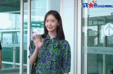 [S영상] 소녀시대 윤아, '플라워가 돋보이는 공항 패션' (홍콩 출국길)