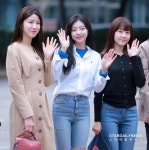 [S포토] 라붐 지엔-해인-유정, 예쁘고 귀엽고 (뮤직뱅크 출근길)