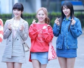 [S포토] 공원소녀 앤-서경-소소, '하트뾰로롱' (뮤직뱅크 출근길)