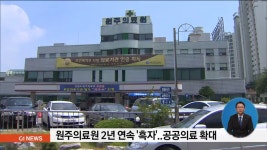 원주의료원 2년 연속 흑자..공공의료 확대
