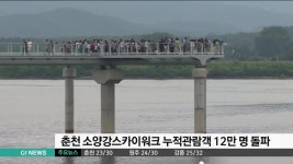 춘천 소양강스카이워크 누적관람객 12만명 돌파