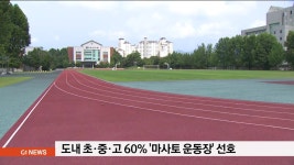 도내 초.중.고 60% 마사토 운동장 선호