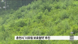 춘천시 시유림 보호협약 추진