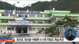정선군 정선읍~여량면 415번 지방도 개설 추진