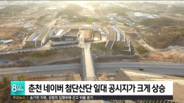 춘천 네이버 첨단산단 일대 공시지가 크게 상승