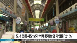 도내 전통시장 상가 화재공제보험 가입 21%