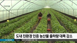도내 친환경 인증 농산물 출하량 대폭 감소