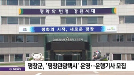 평창군, 평창관광택시 운영..운행기사 모집