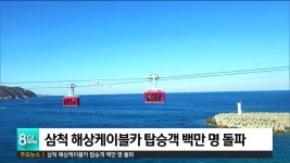 삼척 해상케이블카 탑승객 백만명 돌파
