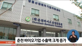 춘천지역 바이오기업 수출액 지난해보다 39.8% 증가