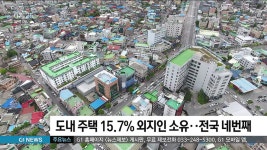 도내 주택 15.7% 외지인 소유..전국 네번째
