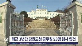 최근 3년간 강원도청 공무원 53명 형사 입건