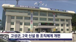 고성군, 2국 신설 등 조직체계 개편