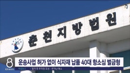 운송사업 허가 없이 식자재 납품 40대 항소심 벌금형