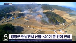양양군 현남면서 산불..40여분 만에 진화