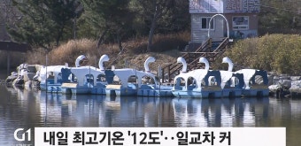 내일 최고기온 12도..일교차 커 건강관리 유의