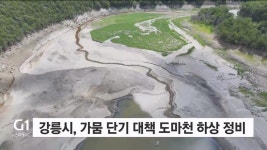 강릉시, 가뭄 단기 대책 도마천 하상 정비 시행