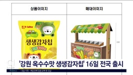강원 옥수수맛 생생감자칩 16일 전국 출시