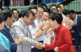 박근혜 대통령, 새누리당 이정현 신임 지도부와 11일 오찬