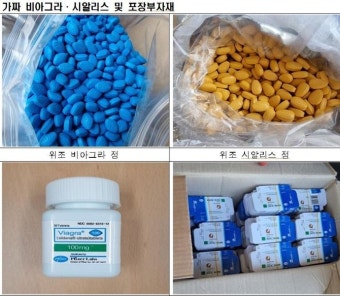 인천본부세관, 1천억원대 '가짜 발기부전치료제' 밀수 유통한 일가족 검거