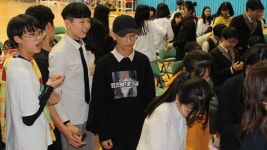 장흥관산중 학생자치회, 예쁜 말 가꾸기 행사 진행 꽃내음 가득해야